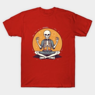 Skelton doing yoga T-Shirt